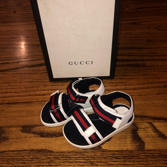 Gucci Other - NWT Gucci Kids Gaufrette Sandals Soft Sand 4